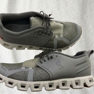 On Running Gray and White Sneakers